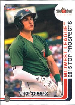 2015 Choice Midwest League Top Prospects #14 Nick Torres Front