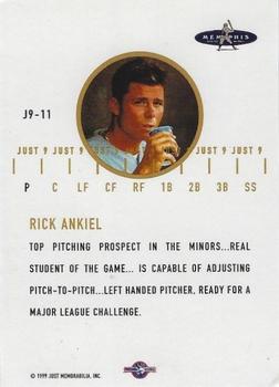 1999 Just - Just Nine Imagine #J9-11 Rick Ankiel  Back
