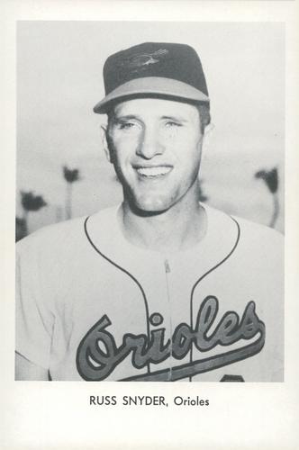 1966 Sports Service Baltimore Orioles Set B #NNO Russ Snyder Front