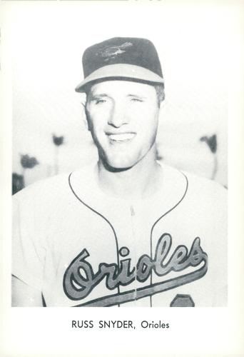 1961 Sports Service Baltimore Orioles #NNO Russ Snyder Front