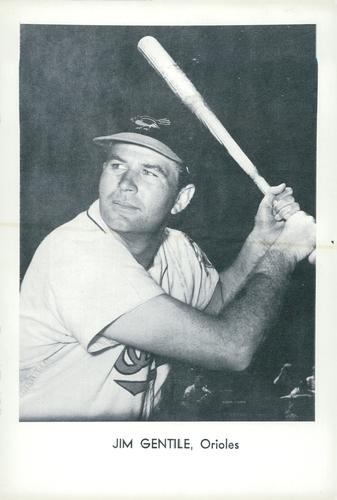 1963 Sports Service Baltimore Orioles #NNO Jim Gentile Front