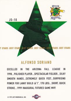 1999 Just - Just Stars #JS-10 Alfonso Soriano  Back