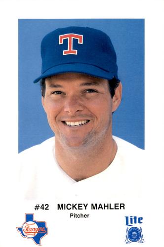 1986 Miller Lite Texas Rangers #NNO Mickey Mahler Front