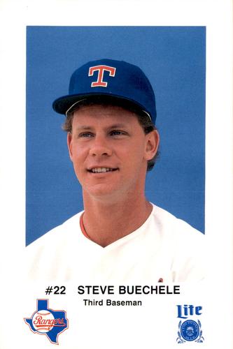 1986 Miller Lite Texas Rangers #NNO Steve Buechele Front