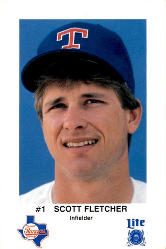 1986 Miller Lite Texas Rangers #NNO Scott Fletcher Front