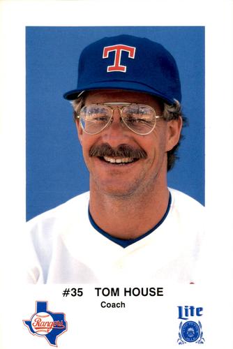 1986 Miller Lite Texas Rangers #NNO Tom House Front