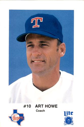 1986 Miller Lite Texas Rangers #NNO Art Howe Front