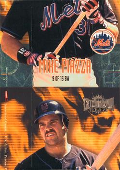 1999 Metal Universe - Boyz With The Wood #9BW Mike Piazza  Back