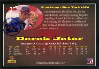 1995 Signature Rookies Old Judge - Star Squad Signatures #3 Derek Jeter Back
