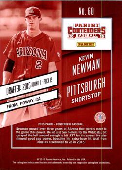 2015 Panini Contenders #60 Kevin Newman Back