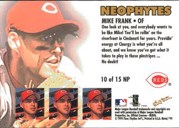 1999 Metal Universe - Neophytes #10 NP Mike Frank  Back