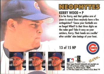 1999 Metal Universe - Neophytes #13 NP Kerry Wood  Back