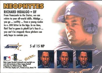 1999 Metal Universe - Neophytes #5 NP Richard Hidalgo  Back