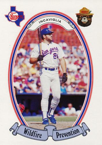 1987 Texas Rangers Smokey #15 Pete Incaviglia Front