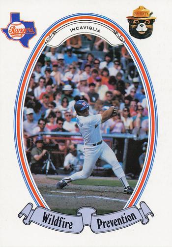 1988 Texas Rangers Smokey #4 Pete Incaviglia Front
