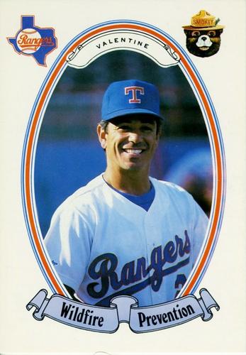 1988 Texas Rangers Smokey #8 Bobby Valentine Front