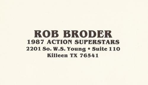 1987 Rob Broder Action Superstars 3x5 (unlicensed) #NNO Wade Boggs Back