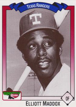 1993 Keebler Texas Rangers #26 Elliott Maddox Front