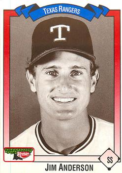 1993 Keebler Texas Rangers #52 Jim Anderson Front