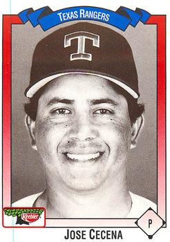 1993 Keebler Texas Rangers #100 Jose Cecena Front