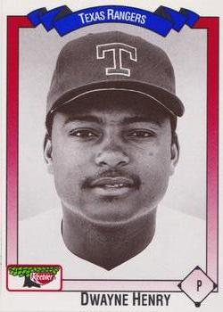1993 Keebler Texas Rangers #182 Dwayne Henry Front