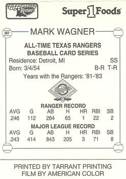 1993 Keebler Texas Rangers #367 Mark Wagner Back