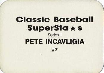 1988 Classic Baseball Superstars (unlicensed) #7 Pete Incaviglia Back