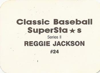 1988 Classic Baseball Superstars (unlicensed) #24 Reggie Jackson Back