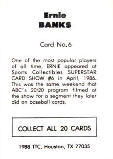 1988 TTC Houston Show Set #6 Ernie Banks Back