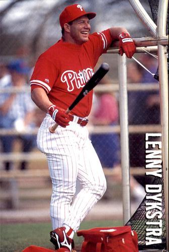 1996 Philadelphia Phillies Photocards #NNO Lenny Dykstra Front