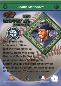 1999 Pacific - Dynagon Diamond #6 Ken Griffey Jr.  Back