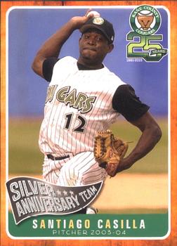 2015 Grandstand Kane County Cougars 25th Anniversary #8 Santiago Casilla Front