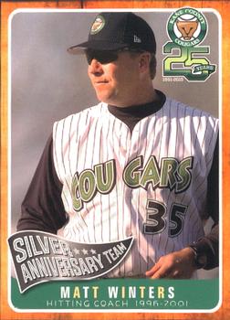 2015 Grandstand Kane County Cougars 25th Anniversary #26 Matt Winters Front