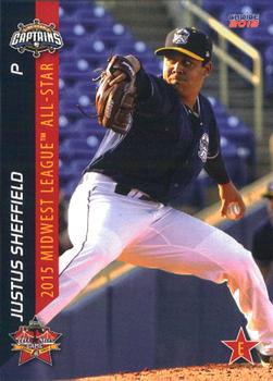 2015 Choice Midwest League All-Stars #34 Justus Sheffield Front