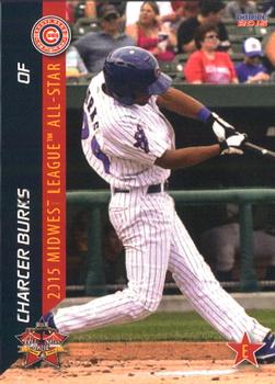 2015 Choice Midwest League All-Stars #57 Charcer Burks Front