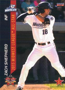 2015 Choice Midwest League All-Stars #60 Zach Shepherd Front