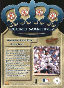 1999 Pacific - Gold Crown Die Cuts #4 Pedro Martinez  Back