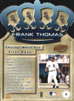 1999 Pacific - Gold Crown Die Cuts #6 Frank Thomas  Back