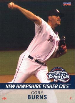 2015 Choice New Hampshire Fisher Cats #7 Cory Burns Front