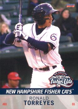 2015 Choice New Hampshire Fisher Cats #25 Ronald Torreyes Front