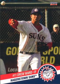 2014 Choice Hagerstown Suns #23 Drew Ward Front