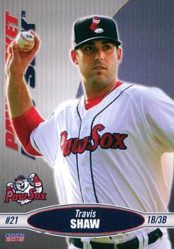 2015 Choice Pawtucket Red Sox #12 Travis Shaw Front