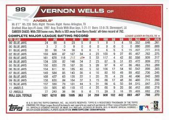 2013 Topps Opening Day - Purple #99 Vernon Wells Back