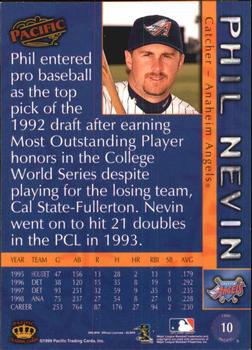 1999 Pacific - Red #10 Phil Nevin  Back