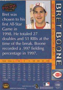 1999 Pacific - Red #110 Bret Boone  Back