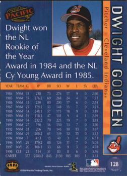 1999 Pacific - Red #128 Dwight Gooden  Back