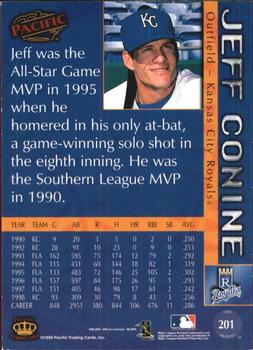 1999 Pacific - Red #201 Jeff Conine  Back