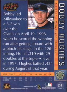 1999 Pacific - Red #233 Bobby Hughes  Back