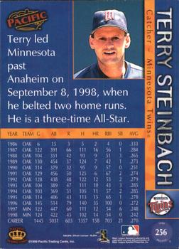 1999 Pacific - Red #256 Terry Steinbach  Back