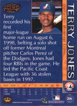 1999 Pacific - Red #266 Terry Jones  Back